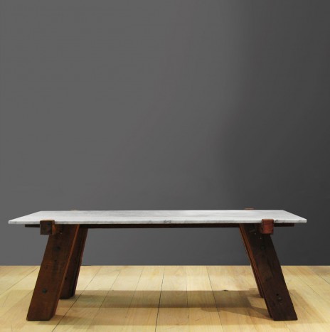 The Small Carpenter’s Table – Marble (Black / White)